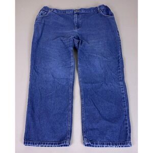 Woman Within Jeans Plus‎ Size Petite 20WP Blue Straight Leg Denim High Rise